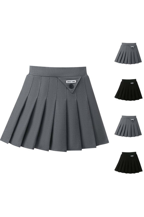 Summer Girl's Mini Pleated Skirt College Blazer High Waist Outer Style Look
