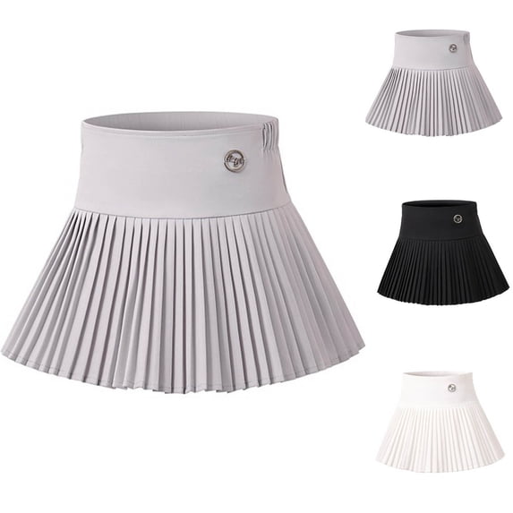 HVOBTTY Summer Girl's Mini Pleated Skirt College Tennis Ruched High Waist Sports