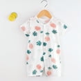 thumbnail image 1 of HVOBTTY Summer Infant Toddler's Rompers Short Sleeve Short Length Lightweight Cotton Bodysuit, 1 of 3