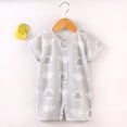 thumbnail image 1 of HVOBTTY Summer Infant Toddler's Rompers Short Sleeve Short Length Soft Cotton Newborn, 1 of 4