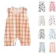 thumbnail image 1 of HVOBTTY Summer Infant Toddler's Rompers Sleeveless Short Length Comfortable Cotton, 1 of 4