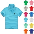 thumbnail image 1 of HVOBTTY Summer Toddler Boy's Short Sleeve Collared Shirts Abstract Graphic Print Lapel Sport Casual Wear Top, 1 of 4