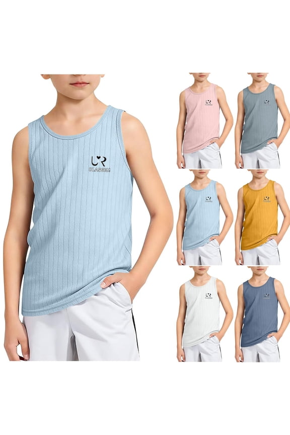 Summer Toddler Kid's Short Sleeve Crew Neck T-Shirt Striped Layering Basic Undershirt Daily Wear Top