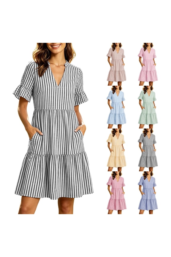 Summer Women's Sleeveless Mini A-Line Dress Solid Color Linen Strap Loose Casual Daily Attire