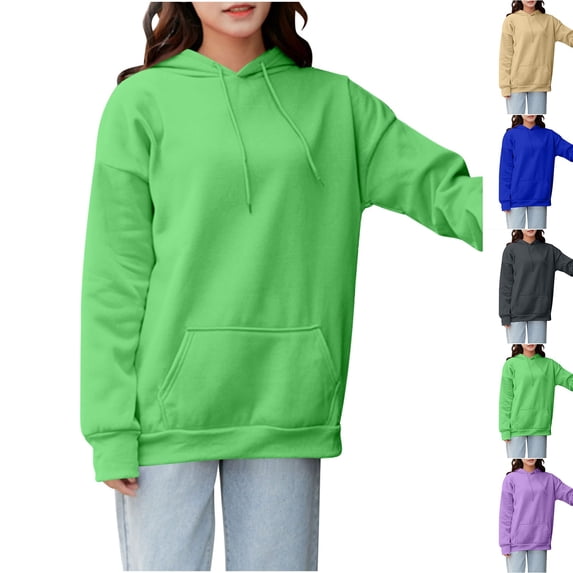 HVOBTTY Sweatshirt for Women, Fall Tops for Women Plus Size, Women's Long Sleeved Hooded Sweatshirt Purple, XL