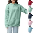 thumbnail image 1 of HVOBTTY Sweatshirt for Women, Fall Tops for Women Plus Size, Women's Long Sleeved Hooded Sweatshirt Sky Blue, XXXXL, 1 of 5