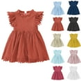 thumbnail image 1 of HVOBTTY Toddler's Soft Mini A-Line Dresses, Summer Dresses for Kid Girls' Casual Comfortable Print Pleated Hem Stylish Versatile Daily Wear Lightweight Dresses Wine, 3 Years, 1 of 4
