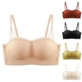 thumbnail image 1 of HVOBTTY Women's Bra Solid Color Wireless Front Closure Gathered Breathable Soft Everyday Daily Wear, S, 1 of 4