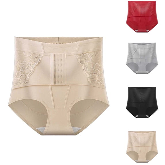 HVOBTTY Women's Briefs High Waist Adjustable Button Waist Control Soft Shaping Hip Lining Base Underwear