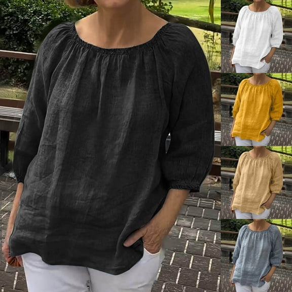 HVOBTTY Women's Comfortable Pullover Sport Tshirt,Summer Top for Women Plus Size, Womens Casual Solid Color Pullover Crew Neck Short Sleeve Loose Lightweight Daily Wear Tops Black, XXXXL