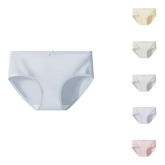 HVOBTTY Women's Cotton High Waist Briefs Solid Color Combed Underwear Loose Stretch Fabric Breathable Home Wear Panties