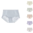 thumbnail image 1 of HVOBTTY Women's Cotton High Waist Briefs Solid Color Underwear Wrinkle Breathable Snug Basic Panties, 1 of 1