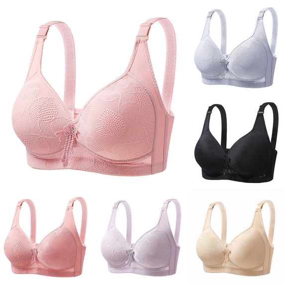 HVOBTTY Women's Daily Bra, Bras for Women, Woman's Lace Thin Style Ventilate Large Size Bra without Steel Rim Gray, L