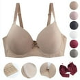thumbnail image 1 of HVOBTTY Women's Daily Bra, Bras for Women, Women's Solid Color Maternity Sleeping Underwear with Underwear Women Daily Bra Wine, 80C, 1 of 4