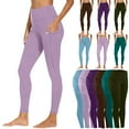 thumbnail image 1 of HVOBTTY Women's Long Leggings Slim Leg Cut Side Pockets High Stretch Hip Lifting Structure for Yoga Workouts Pants, 1 of 5