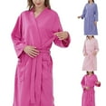 thumbnail image 1 of HVOBTTY Women's Long Robe, Robes for Women, Women's Winter Warm Nightgown Couple Bathrobe Men and Women and Winter Nightgown Purple, XL, 1 of 3