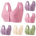 thumbnail image 1 of HVOBTTY Women's Plus Size Wireless Bras Solid Color Tank Style Front Closure Wide Strap Soft Daily Underwear, 1 of 4