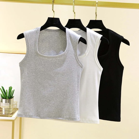 HVOBTTY Women's Sleeveless Pajama Top, Pajama Top for Women, Women's Fashion Comfortable Solid Color Round Neck Short Sleeve Outer and Inner Wear Pajama Tops White, XXL