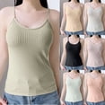 thumbnail image 1 of HVOBTTY Women's Soft Sleeveless Camisole Top Ribbed Knit Solid Color Breathable Sleep Top Black, L, 1 of 5