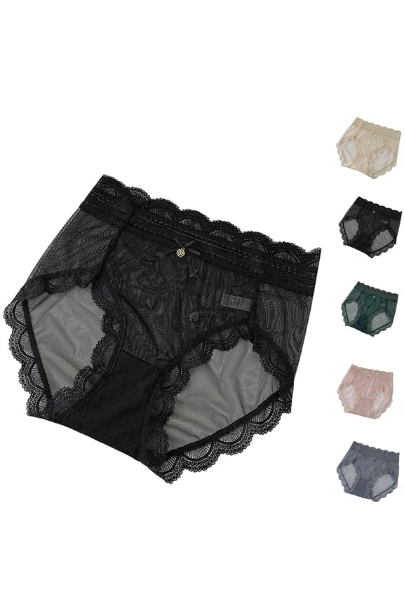 Women's Stretch Mesh Breathable Panties Lightweight Crotch Breathable Mesh Soft Stretch Brief Pink, L