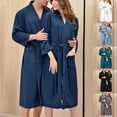 thumbnail image 1 of HVOBTTY Women's Summer Soft Long Bathrobe Solid Color Texture Comfy Long Length with Belt White, M, 1 of 3