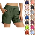 Leg Shield HVOBTTY Women's Summer Straight Leg Swimmwear Shorts High Waist Running ...