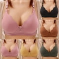 thumbnail image 1 of HVOBTTY Women's Wireless Bras Push Up Breathable Soft Support Daily Casual Basic Comfortable Underwear, 1 of 5