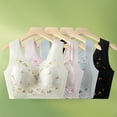 thumbnail image 1 of HVOBTTY Womens Basic Bras, Bras for Women Plus Size, Women's Daily Wide Shoulder Lace No-underwire Comfortable Breathable Bra White, L, 1 of 5