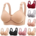 thumbnail image 1 of HVOBTTY Womens Basic Bras, Bras for Women, Woman's Embroidered Glossy Comfortable Breathable Bra Underwear No Rims Black, 36/80, 1 of 5