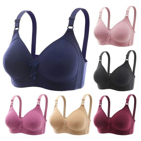 HVOBTTY Womens Basic Bras, Bras for Women, Women's Bra Soild Underwear Bra Everyday Comfortable Breathable Bra Underwear Pink, M