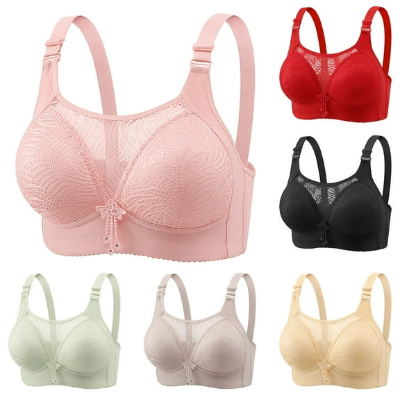 HVOBTTY Womens Basic Bras, Bras for Women, Women's Plus Size Thin without Underwire Bra Gathered and Comfortable Bra Beige, 36