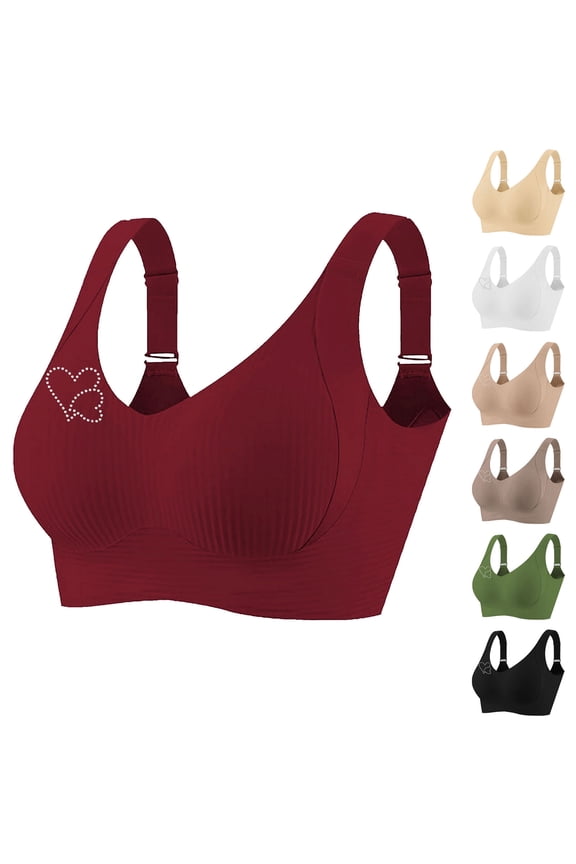 Womens Casual Sport Bra, Plus Size Bra for Women, Women's Soft Solid Color Wireless Sports Comfortable Breathable Push Up Daily Wear Beige, 36/80AB