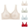 thumbnail image 1 of HVOBTTY Womens Everyday Bras, Bras for Women Plus Size, Women's Comfortable and Comfortable Adjustable Gathering Breathable Bra Underwear Daily Bra White, M, 1 of 3
