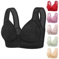 thumbnail image 1 of HVOBTTY Womens Front Closure Bra, Bras for Women, Womens Solid Lace Lingerie Bras Plus Size Underwear Bralette Bras Comfortable Bra Gray, 36, 1 of 4