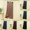 thumbnail image 1 of HVOBTTY Womens A Line Long Skirts, Summer Skirt for Women, Womens Casual Fashion Solid Color Elastic Waist Slim A Line Lightweight Daily Midi Skirt Coffee, M, 1 of 4