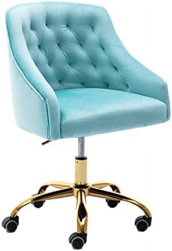 HVSDIMO Comfy Home Office Task Chair with Wheels Cute Modern Upholstered Velvet Seashell Back Adjustable Swivel Vanity Desk Chair for Women for for Girls Living Room Bedroom Walmart
