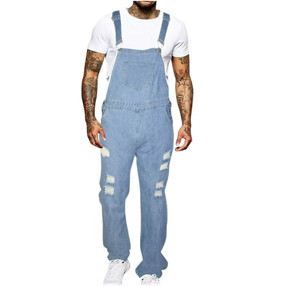 HVyesh Overalls for Men Construction Adjustable Straps Work Jumpsuit Lightweight Coveralls Workwear with Pocket