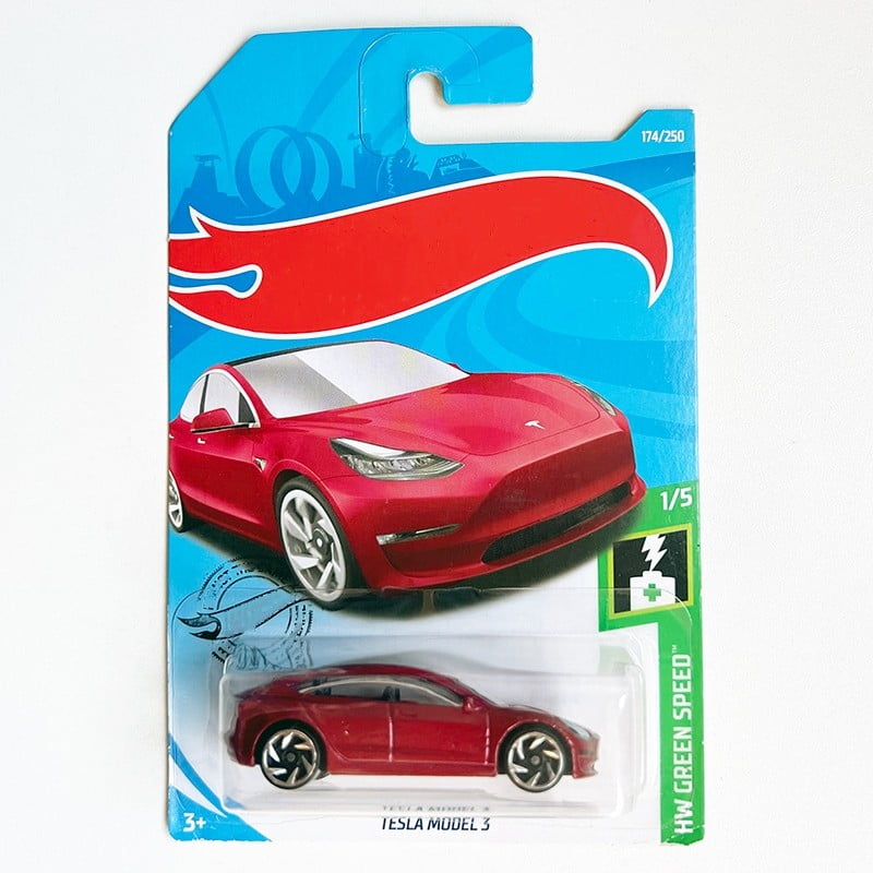 Voiture Tesla Modèle 3 Bleu - Jouet En Alliage Pour Enfant - Cadeau - 1:32 - Jeux - Jouets