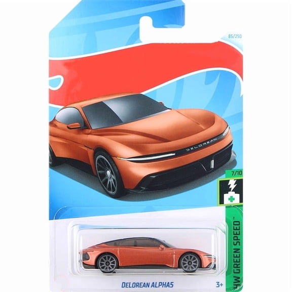 HW 2024 Delorean Alpha5 (Red) HW Green Speed