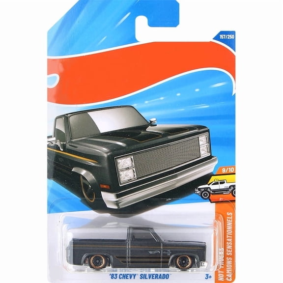 HW 2025 83 Chevy Silverado (Black) Hot Trucks Camions Sensationnels