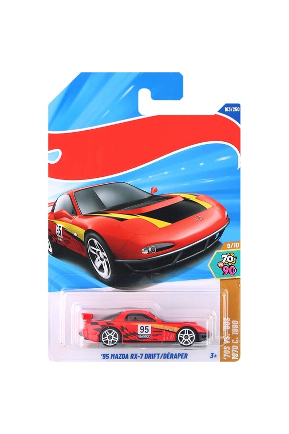 HW 2025 95 Mazda RX-7 Drift/Deraper (Red) 70s VS 90s 1970 C. 1990