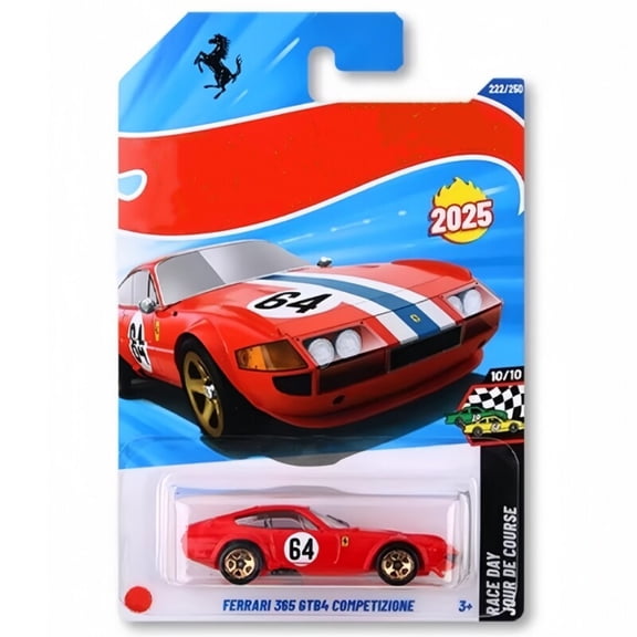HW 2025 Ferrari 365 GTB4 Competizione (Red) Race Day Jour De Course