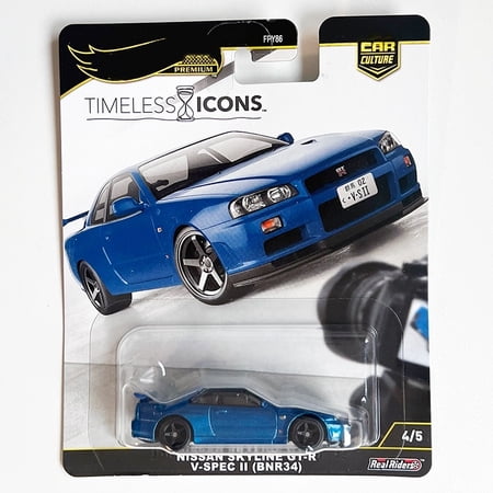 HW 2025 Premium Timeless Icons #4 Nissan Skyline GT-R V-SPEC II (BNR34) Car Culture FPY86