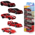 thumbnail image 1 of Hot Wheels Ferrari 5-Pack, Set of 5 Die-Cast Toy Ferrari Automobiles in 1:64 Scale, 1 of 6