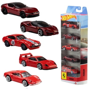 Hot Wheels Ferrari 5-Pack, Set of 5 Die-Cast Toy Ferrari Automobiles in 1:64 Scale