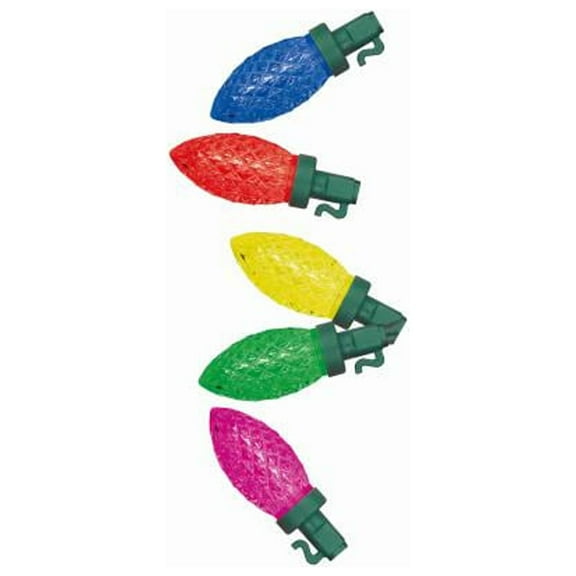 Holiday Wonderland PS50C9MU Christmas Pro-Series C9 Faceted String Lights, Multi Color, 50 Lights - Quantity 1