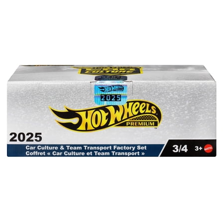 Hot Wheels Car Culture & Team Transport Factory Set of 18 Premium Toy Vehicles (Styles May Vary)