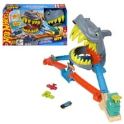 Hot Wheels City Shark Chomp Beach Playset & 164 Scale Die-Cast Toy Car, Big Win Moment