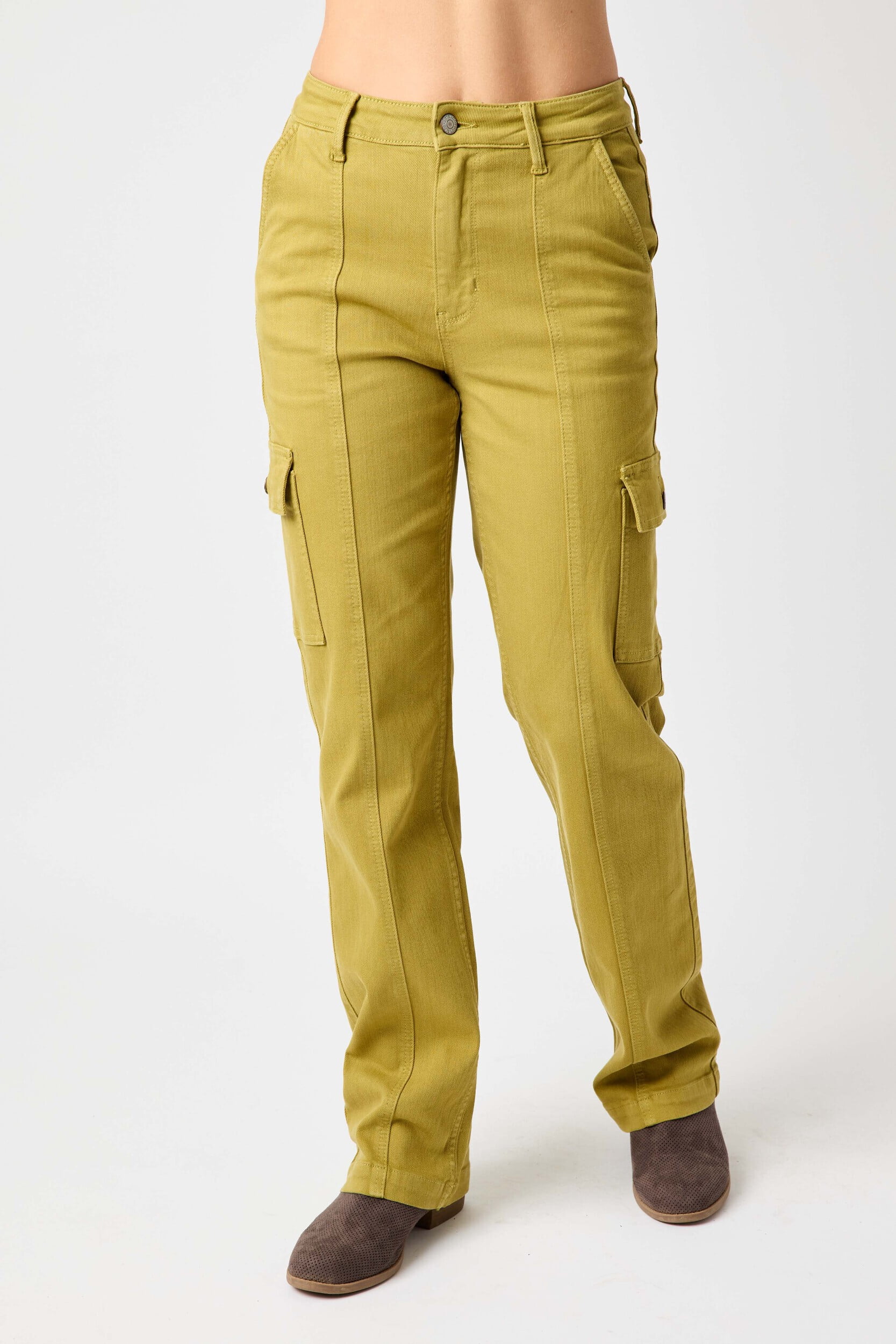 【in a row】Low Rise Dying Cargo Pants Juniors' Tinseltown Low Rise Cargo Cord Puddle Pants Color