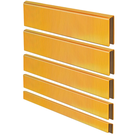 HW HAMWOO 18 Gauge 3000PCS,1/4" Narrow Crown Staples (1/2",3/4",1",1-1/4",1-1/2"),18GA Nail Gun Nails Assorted, Suitable for Most Brand of 18 Gauge Pneumatic and Electric Brad Nailer